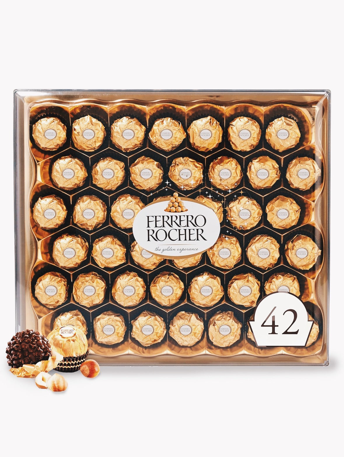 Ferrero Rocher Gourmet Milk Chocolate Hazelnut, 42 Pieces