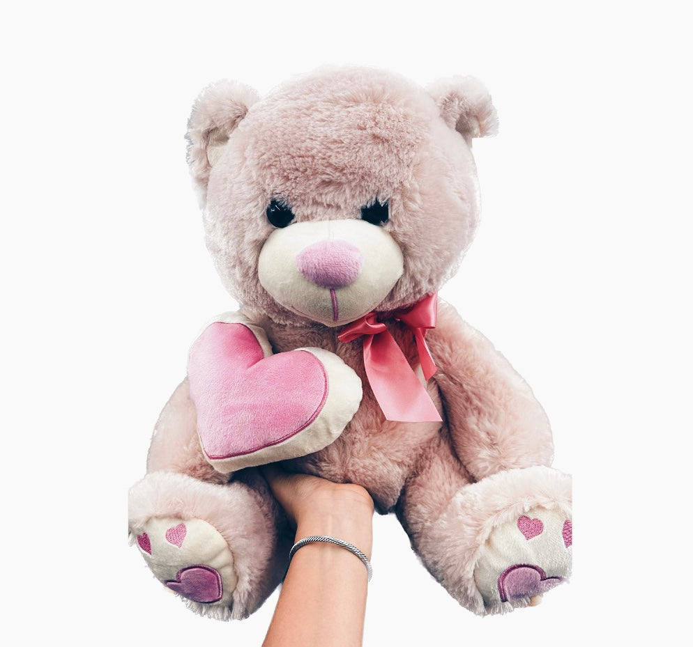 Valentine's Day Pink Sweetheart Teddy Bear Plush Toy, 17 inches